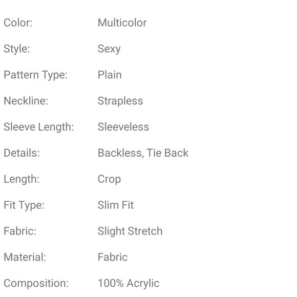 TWIST FRONT KNIT BACKLESS SPACE DYE CROP TOP SIZE S - Picture 9 of 9